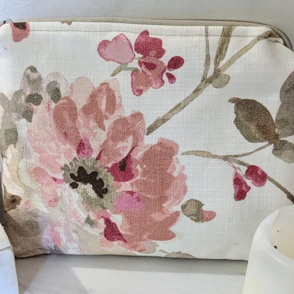Pink and Cream Floral Accent Decor